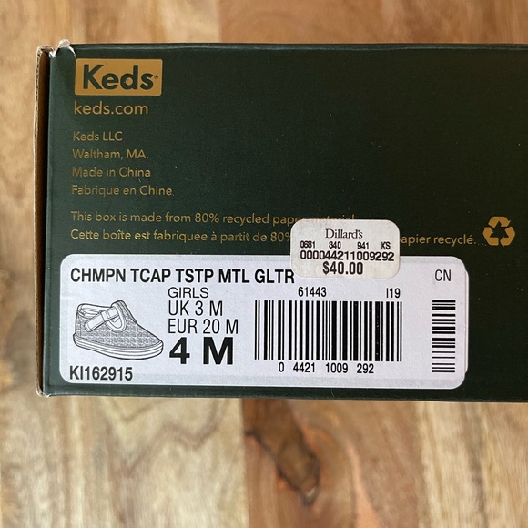 *SOLD* Keds for Kate Spade Glitter T Strap shoes - Picture 4 of 5